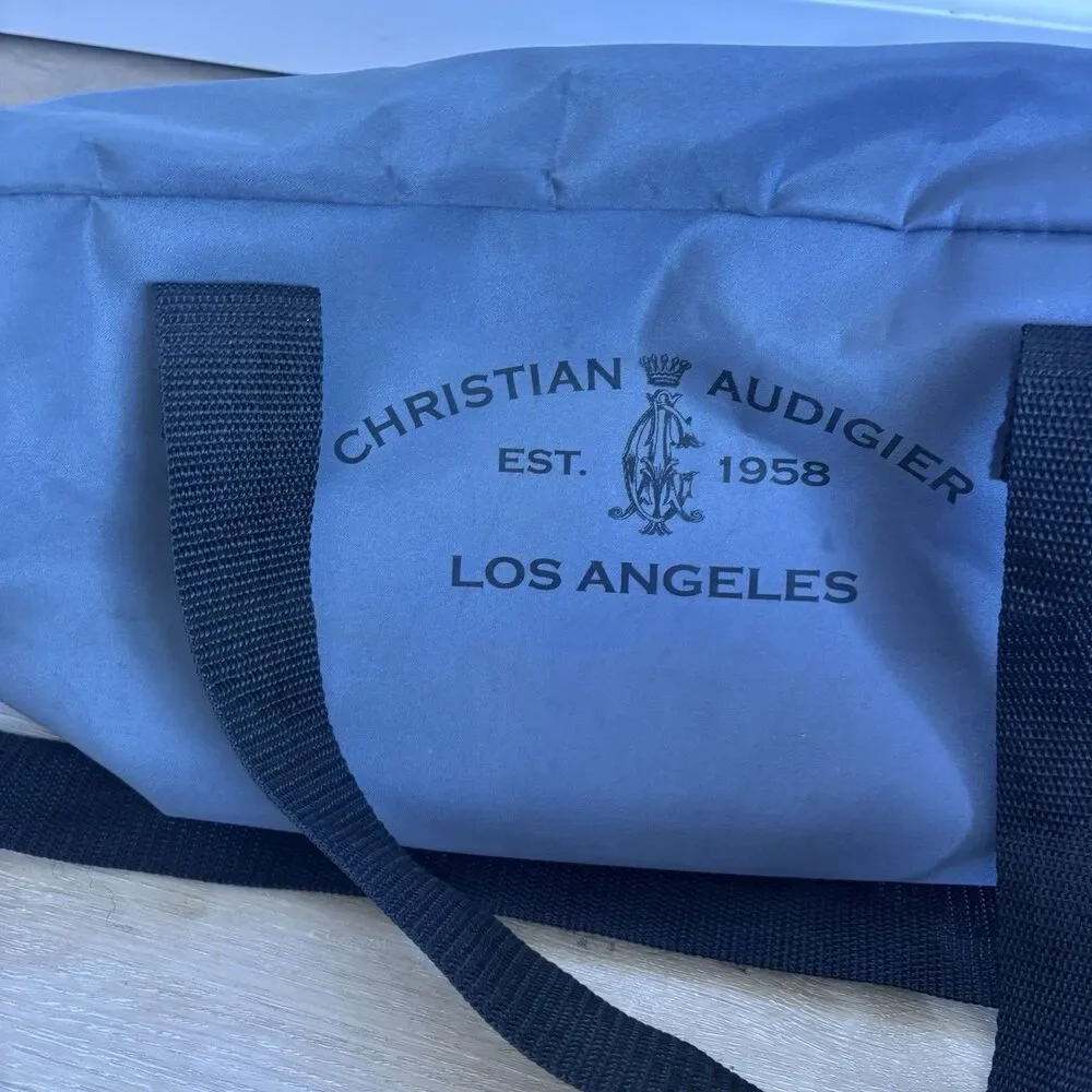 CHRISTIAN AUDIGIER / Ed Hardy Gray Duffle Bag Skull Racing Checkered Flag NWT